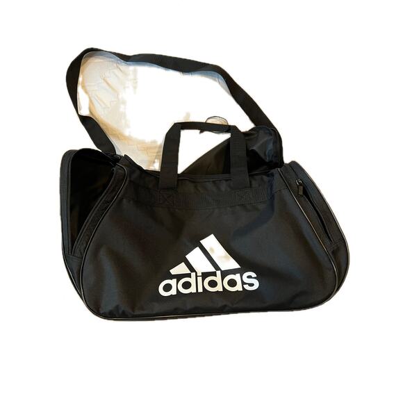 Adidas Defender Medium 20"x12"x10" Black Duffel Gym Bag - Picture 1 of 5